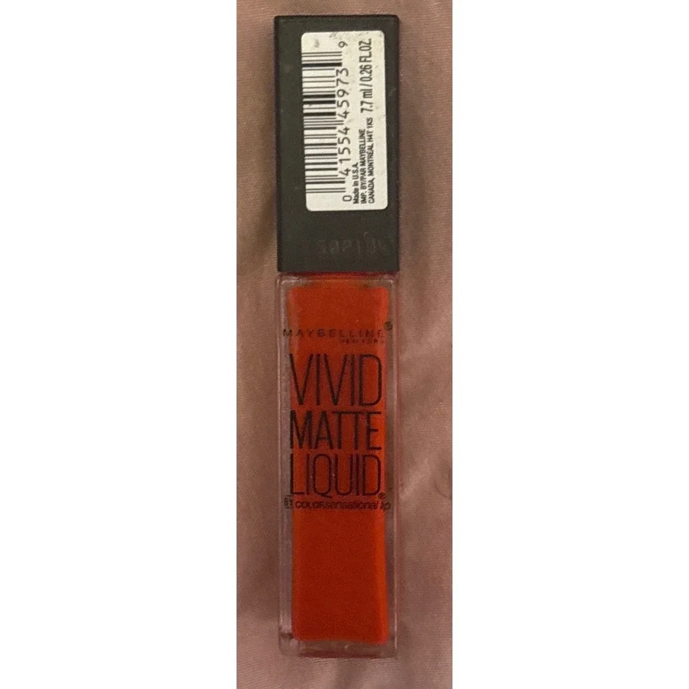 NEW Maybelline Womens Vivid‎ Matte Liquid Lipstick ColorSensational Orange Shot